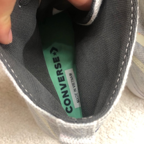 Converse Renew Morphlon Jack Purcell Rally Mid Top Sneakers Mens Size 13 Gray - Picture 10 of 16